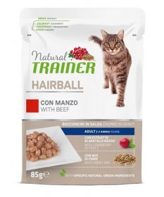 Trainer Solution Gatto Umido Adult Bocconcini Hairball Busta da 85 gr