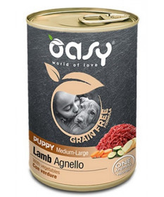 Oasy Grain Free per Cani Puppy Medium-Large all'Agnello con Verdure da 400 gr