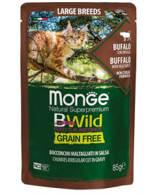 Monge BWild Grain Free Bocconcini in Salsa per Gatti All Breeds con Bufalo e Ortaggi da 85 gr