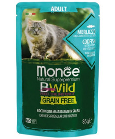 Monge Bwild Grain Free Bocconcini in Salsa per Gatti Adulti da 85 gr 2