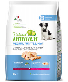 Trainer Natural Cane Secco Puppy & Junior Medium Pollo da 3 Kg