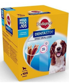 Pedigree Mega Pack Dentastix Daily Oral Care per Cani Medium (10-25 kg) da 105 pz 