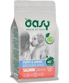 Oasy Cane Secco Monoproteico Puppy e Junior tutte le taglie con Salmone 2