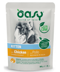 Oasy per Gattino con Bocconcini in salsa con Pollo da 85 g