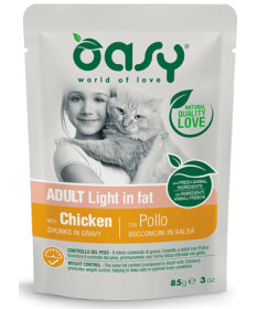 Oasy per Gatto Adult Light Bocconcini in salsa da 85 g