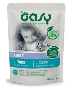 Oasy per Gatto Adult con Bocconcini di Tonno in salsa da 85 gr