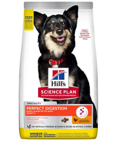 Hill's Science Plan Perfect Digestion per Cani Adult Small/Mini con Pollo e Riso Integrale da 1,5 Kg