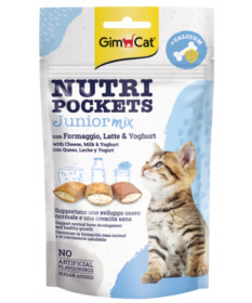GimCat Nutri Pockets Junior Mix con Formaggio,Latte e Yoghurt per Gatti da 60 gr