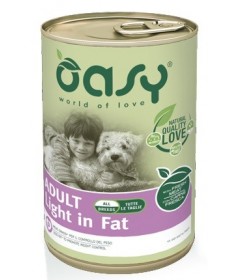 Oasy cane umido Adult Light in Fat All Breeds con Carne Fresca da 400g