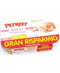 Petreet Natura Tonno Rosa Gatto Umido Confezione (5 + 1 Gratis) x 70 gr 2