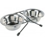 Trixie Set di Ciotole in acciaio per Cani da 2 x 0,75 l