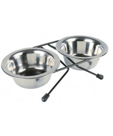 Trixie Set di Ciotole in acciaio per Cani da 2 x 1,8 l