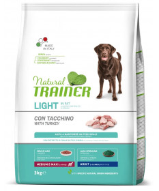 Trainer Natural Light in Fat per Cani Adult Medium/Maxi con Tacchino da 3 Kg