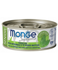 Monge Supreme per Gatti Senior al Tonno con Riso Integrale e Tè Verde Matcha da 80 gr