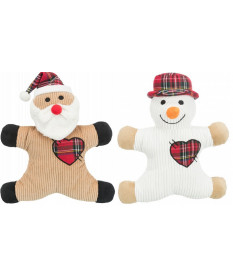 Trixie Babbo Natale e Pupazzo di Neve Peluche con Squittio per Cani 
