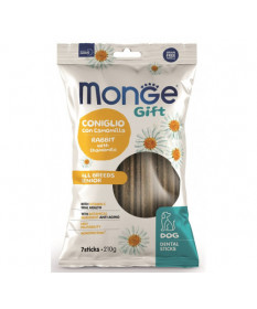 Monge Gift Dental Sticks per Cani All Breeds Senior al Coniglio con Camomilla da 7 pz