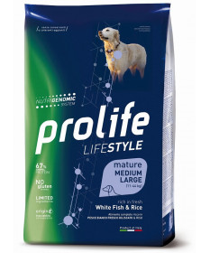 Prolife Life Style Cane Mature Medium/Large con Pesce Bianco e Riso da 2,5 Kg