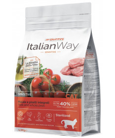 Italian Way Sensitive per Gatti Sterilizzati con Maiale e Piselli  2