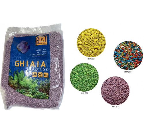 Blu Bios Ghiaia Bios Ceramica 2-3 mm da 1 Kg (COLORI MISTI)