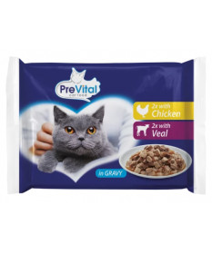 Prevital Multipack Gravy per Gatti Adulti da 4 bst x 100gr 2