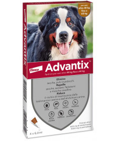 Bayer Advantix Spot-on per Cani oltre 40 kg fino a 60 kg da 4x6 ml