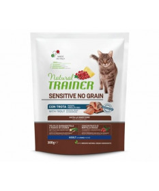 Trainer Natural Sensitive No Grain per Gatti Adulti con Trota da 300 gr 