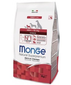 Monge Natural Superpremium per Cani Mini Senior con Pollo da 3Kg