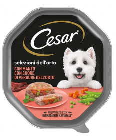 Cesar Selezione Dell'Orto Adult Mini Cane Umido Patè da 150 gr 2