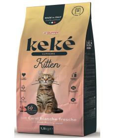 Keké Supreme per Kitten con Carni Bianche Fresche da 1,5 Kg 