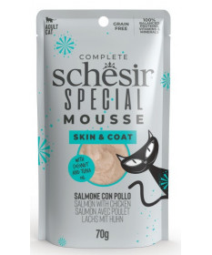 Schesir Special Mousse Skin & Coat al Salmone con Pollo per Gatti bst da 70 gr