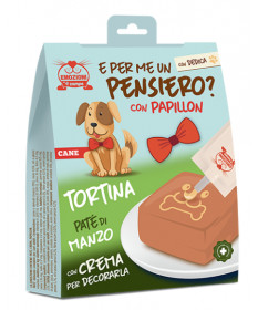 Tortina con Crema Spalmabile per Cani Adulti gusto Patè di Manzo e More