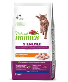 Trainer Natural per Gatto Adult Sterilised con Carni Bianche Fresche da 1,5 Kg