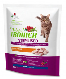 Trainer Natural per Gatto Adult Sterilised con Tacchino da 300 gr
