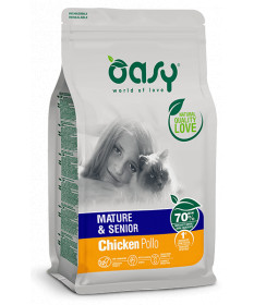 Oasy per Gatto Mature & Senior con Pollo da 1,5 Kg