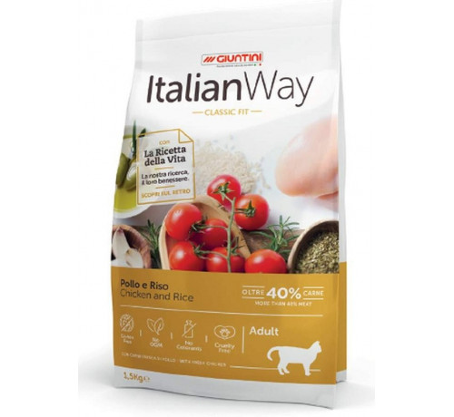 Italian Way Classic Fit per Gatti Adulti con Pollo e Riso