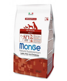Monge Natural Superpremium per Cane Adult All Breeds con Agnello Riso e Patate da 2,5 Kg
