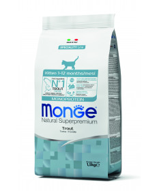 Monge Natural Superpremium Monoprotein Kitten con Trota per Gattini da 1,5 kg
