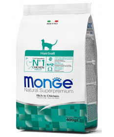 Monge Natural Superpremium Hairball per Gatto Ricco di Pollo da 400 gr