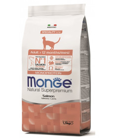Monge Natural Superpremium Monoprotein Adult con Salmone per Gatto da 1,5 kg