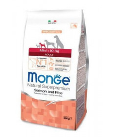 Monge Natural Superpremium per Cane Adult Mini con Salmone e Riso da 800 gr