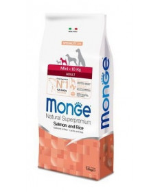Monge Natural Superpremium per Cane Adult Mini con Salmone e Riso da 7,5 Kg