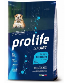Prolife Smart per Cani Puppy Medium con Pollo e Riso da 10 Kg