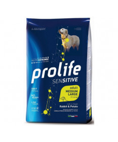Prolife Sensitive per Cani Adult Medium Large con Coniglio e Patate da 2,5 Kg