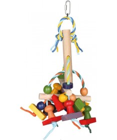 Trixie Gioco in Legno Colorato per Gabbie per Parrocchetti e Calopsite da 31 cm