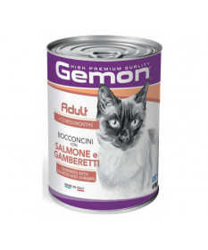 Gemon per Gatti Adulti Bocconcini con Salmone e Gamberetti da 415 gr