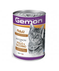 Gemon per Gatti Adulti Bocconcini con Pollo e Tacchino da 415 gr