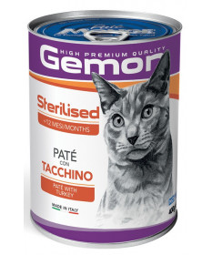 Gemon per Gatti Adulti Sterilised Patè con Tacchino da 400 gr