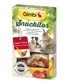 Gimbi Snackitos per Conigli e roditori con Fragole e Banane da 60 gr