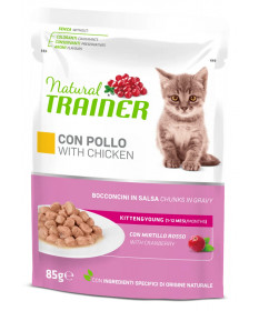 Trainer Natural Gatto Umido Kitten & Young con Pollo Fresco in busta da 85 gr