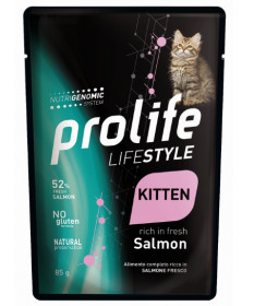 Prolife LifeStyle per Kitten con Salmone bst da 85 gr